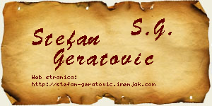 Stefan Geratović vizit kartica